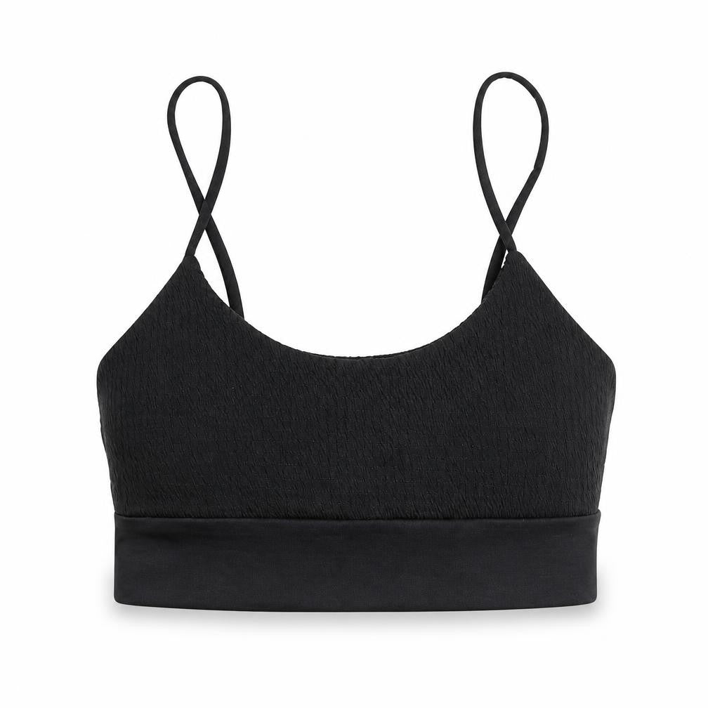Womens UK Size 10 PRETTYLITTLETHING Black Cropped Tank