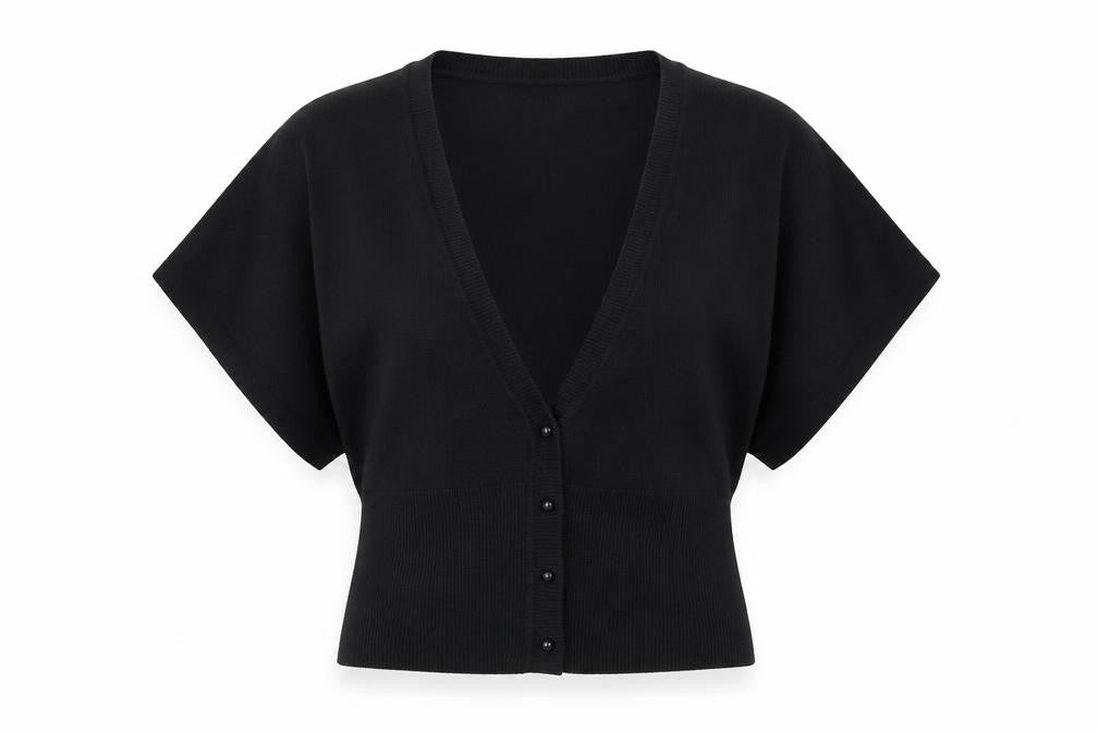 Womens UK Size 14 Editions Black Cardigan Jumper