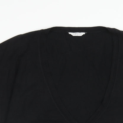 Womens UK Size 14 Editions Black Cardigan Jumper