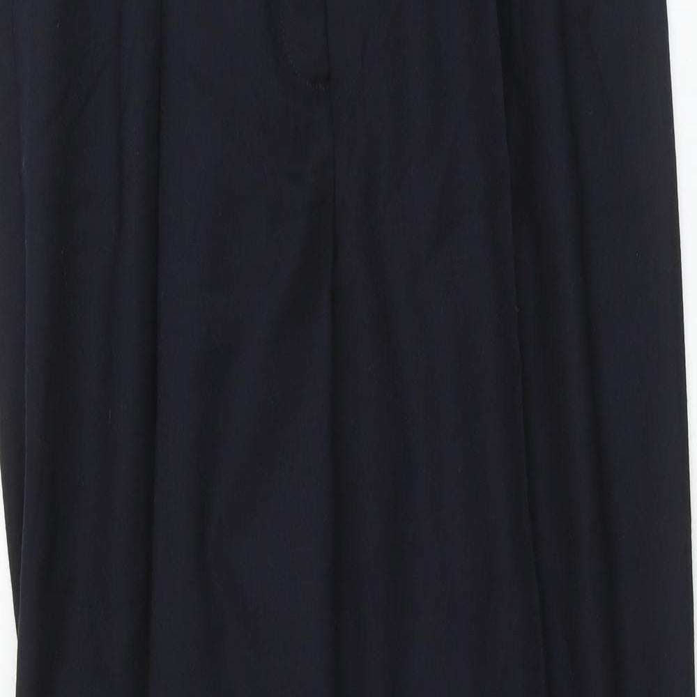 Smith Signature Mens Blue Polyester Dress Pants Trousers Size 30 in Regular Zip