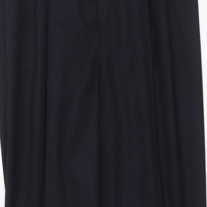 Smith Signature Mens Blue Polyester Dress Pants Trousers Size 30 in Regular Zip