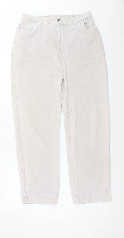 Womens UK Size 30 in Preworn Regular Fit  Beige Trousers