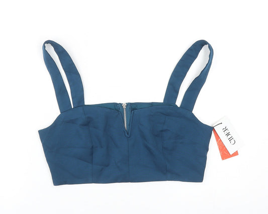Womens UK Size XS Cider Blue Cropped Tank