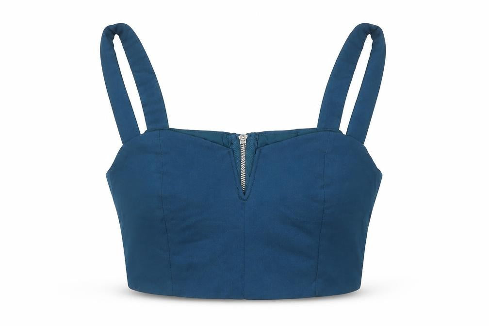 Womens UK Size XS Cider Blue Cropped Tank