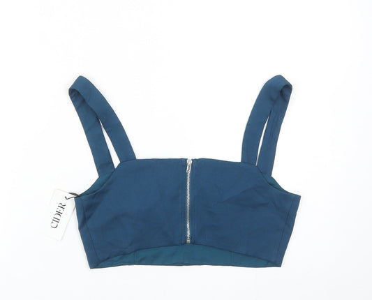 Womens UK Size XS Cider Blue Cropped Tank
