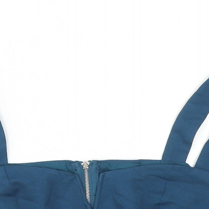 Womens UK Size XS Cider Blue Cropped Tank