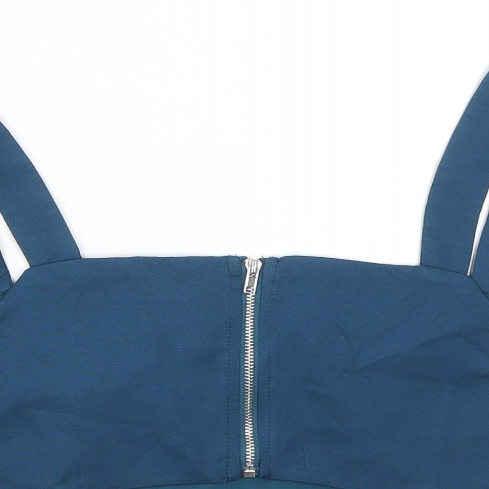 Womens UK Size XS Cider Blue Cropped Tank