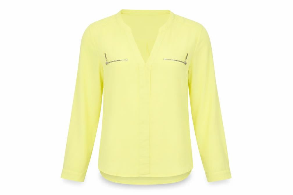 Womens UK Size 6 Atmosphere Yellow Basic Blouse