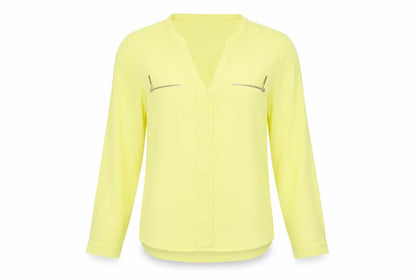 Womens UK Size 6 Atmosphere Yellow Basic Blouse