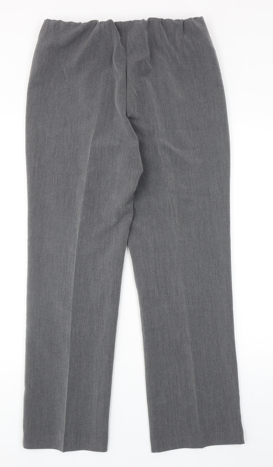 Womens UK Size 12 Classic Regular Fit Dress Pants Grey Trousers