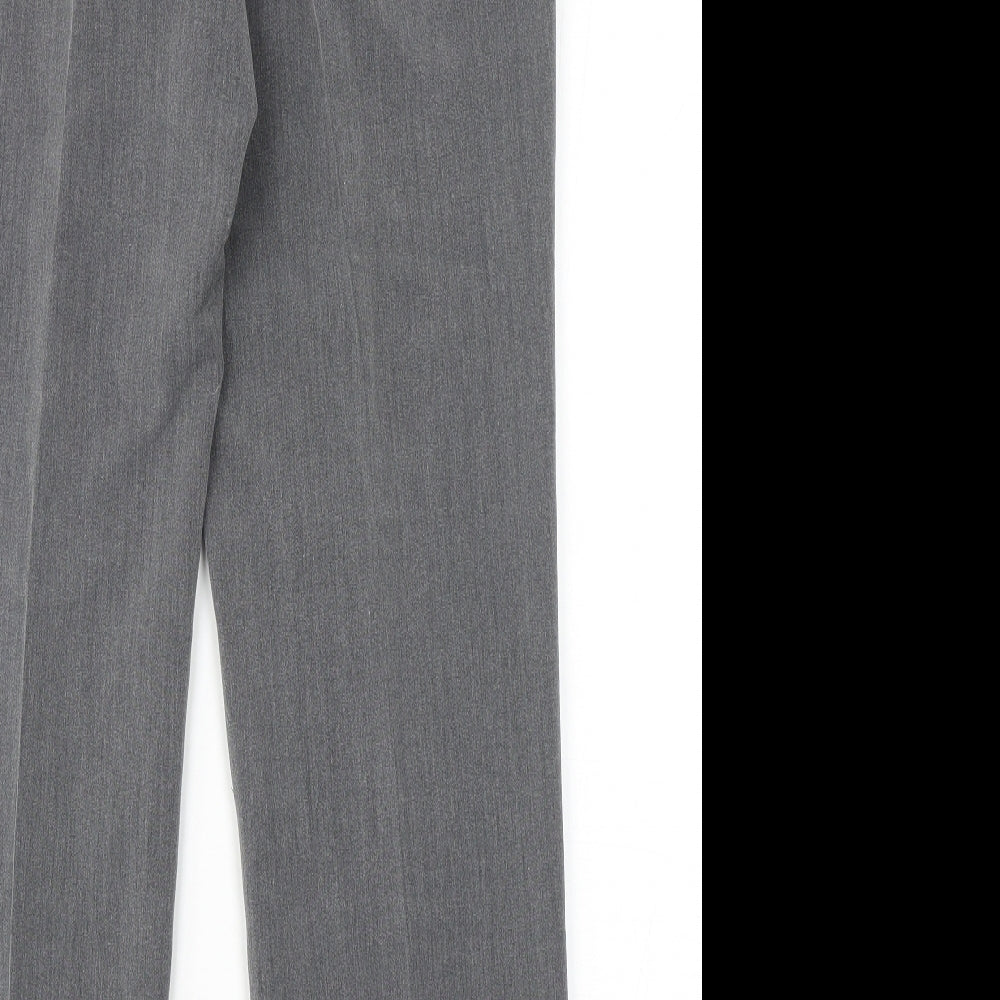 Womens UK Size 12 Classic Regular Fit Dress Pants Grey Trousers