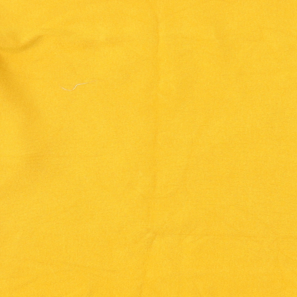 Amo & Roma Womens Yellow Round Neck Viscose Pullover Jumper Size S - Feather