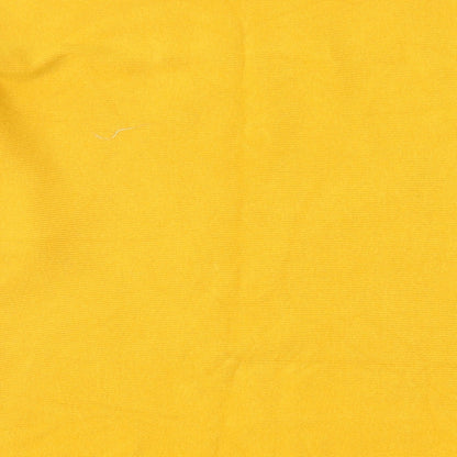 Amo & Roma Womens Yellow Round Neck Viscose Pullover Jumper Size S - Feather