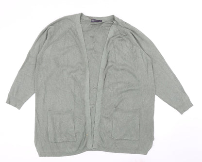 Womens UK Size XL Marks and Spencer Green Cardigan Jumper