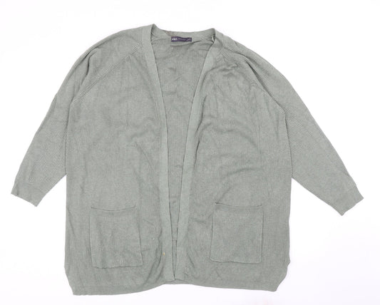 Womens UK Size XL Marks and Spencer Green Cardigan Jumper