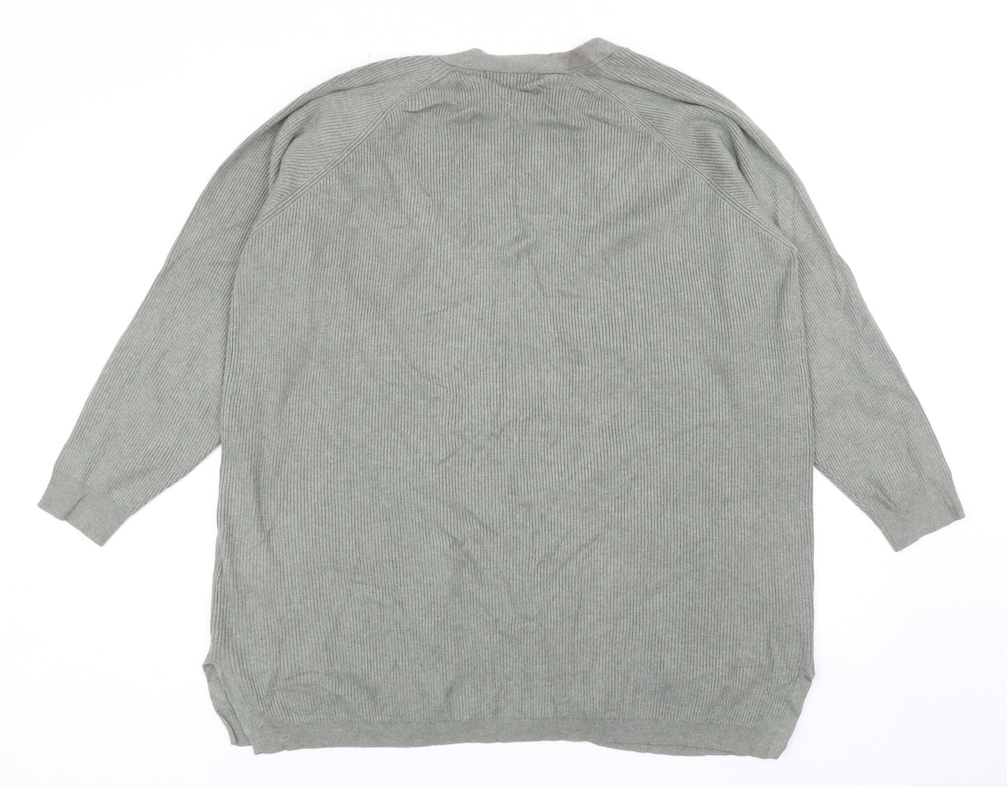 Womens UK Size XL Marks and Spencer Green Cardigan Jumper