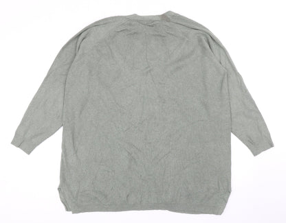 Womens UK Size XL Marks and Spencer Green Cardigan Jumper