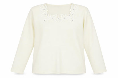 Womens UK Size L Bonmarché Ivory Pullover Jumper