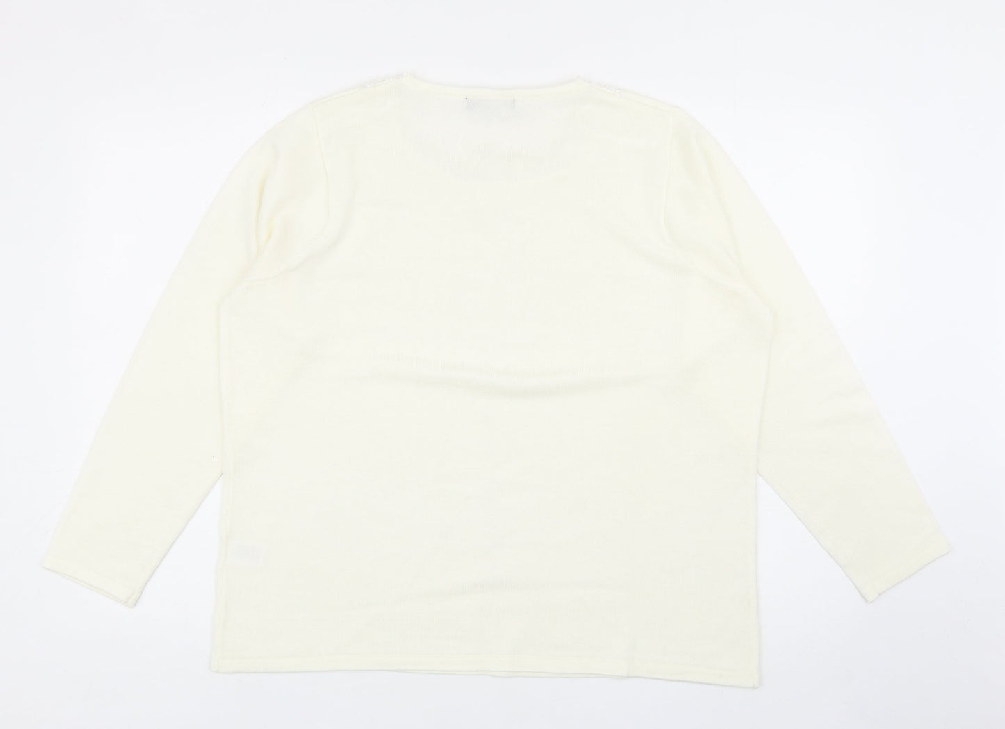 Womens UK Size L Bonmarché Ivory Pullover Jumper