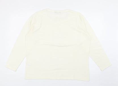 Womens UK Size L Bonmarché Ivory Pullover Jumper