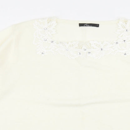Womens UK Size L Bonmarché Ivory Pullover Jumper