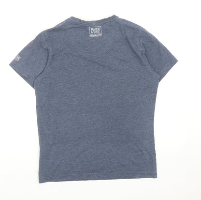 Mens UK Size S Crosshatch Blue  T-Shirt