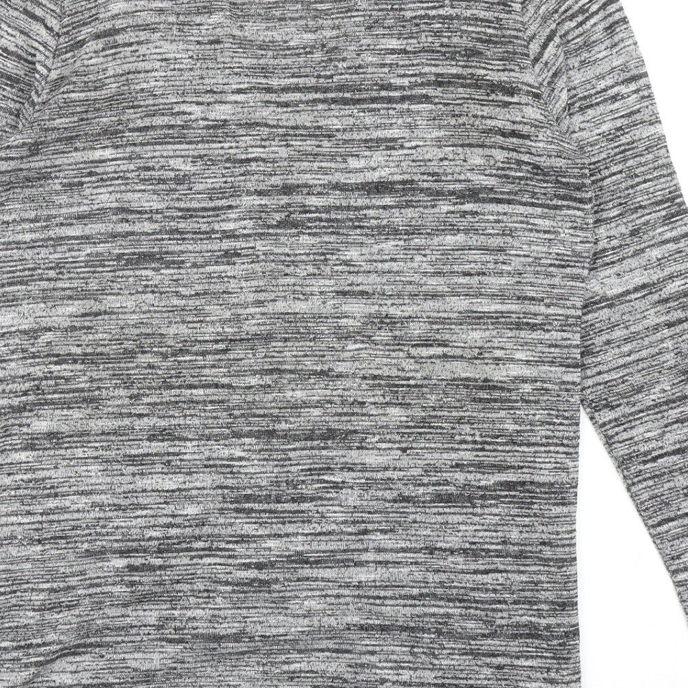 David Emanuel Womens Grey V-Neck Viscose Shrug Jumper Size 12