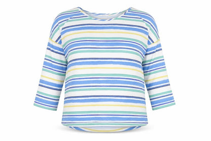 TU Womens Multicoloured Round Neck Striped Polyester Pullover Jumper Size 14