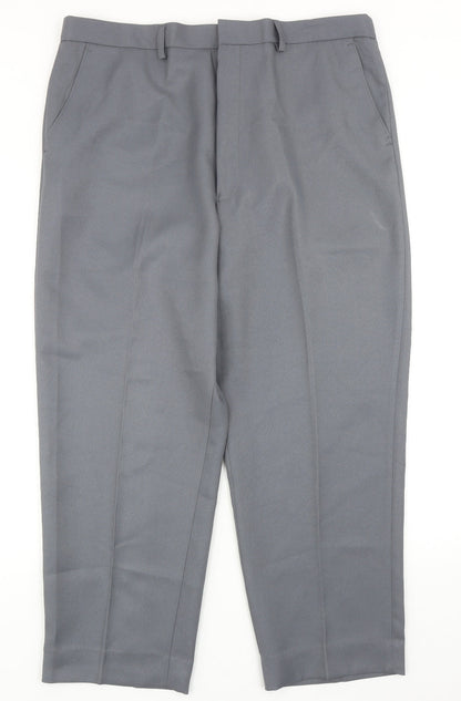 Mens UK Size 40 in Chums Regular Fit Dress Pants Grey Trousers