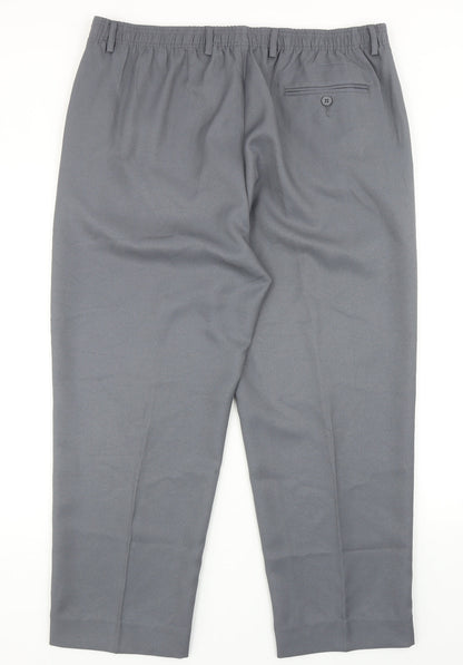 Mens UK Size 40 in Chums Regular Fit Dress Pants Grey Trousers