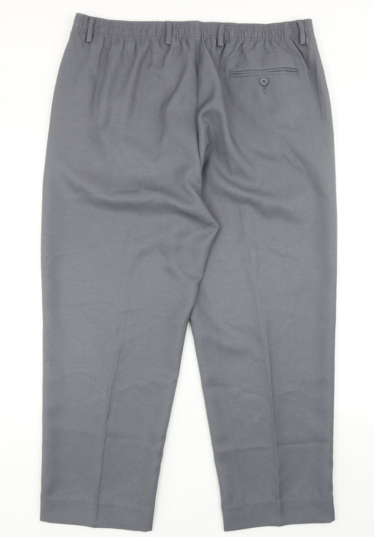 Mens UK Size 40 in Chums Regular Fit Dress Pants Grey Trousers