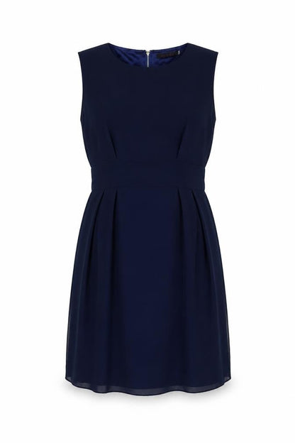 Tenki Womens Blue Polyester A-Line Size 10 Scoop Neck Zip