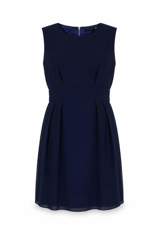 Tenki Womens Blue Polyester A-Line Size 10 Scoop Neck Zip