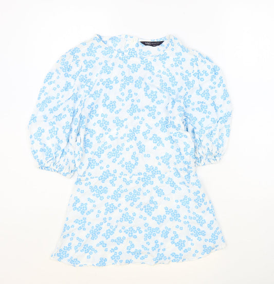 Womens UK Size 8 Marks and Spencer Blue Basic Blouse