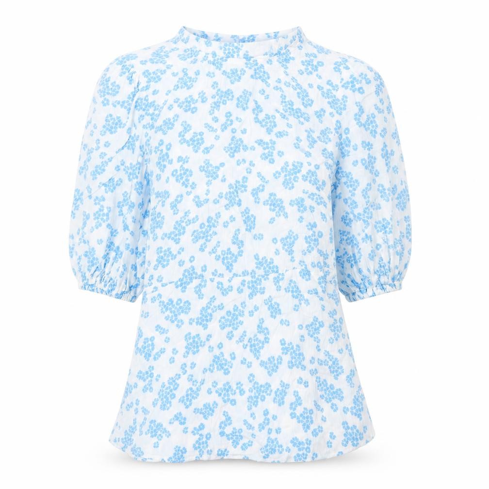 Womens UK Size 8 Marks and Spencer Blue Basic Blouse