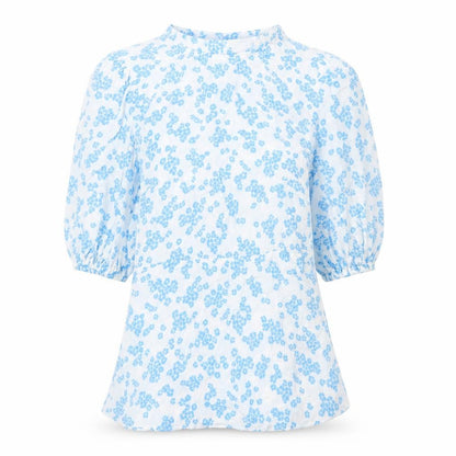 Womens UK Size 8 Marks and Spencer Blue Basic Blouse