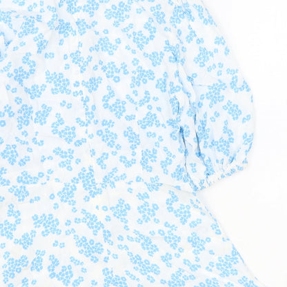 Womens UK Size 8 Marks and Spencer Blue Basic Blouse