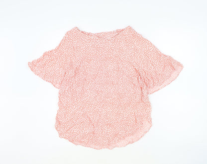 Womens UK Size 10 H&M Red Basic Blouse