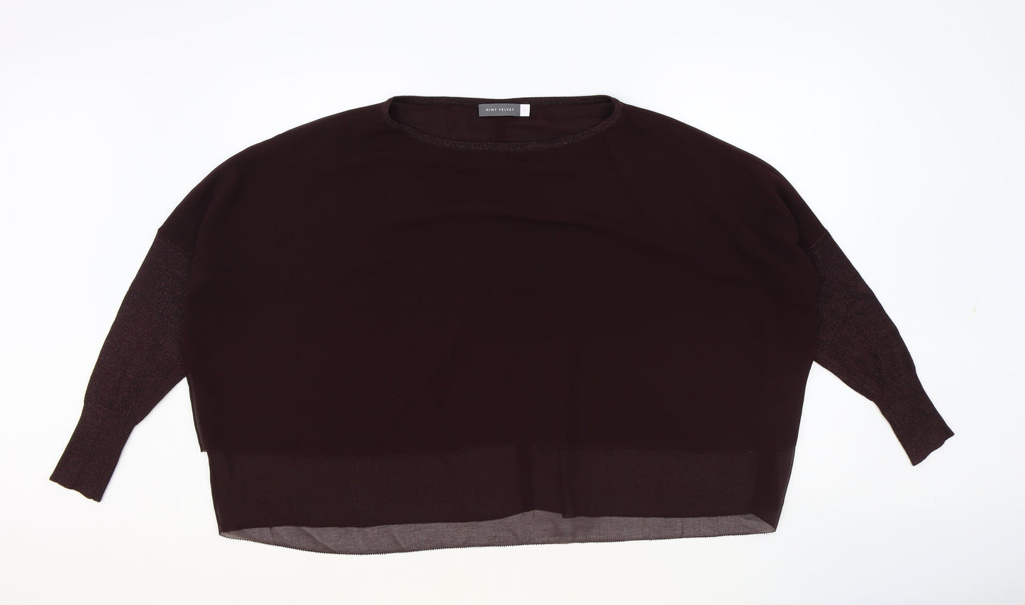 Womens UK Size 12 Mint Velvet Purple Basic T-Shirt
