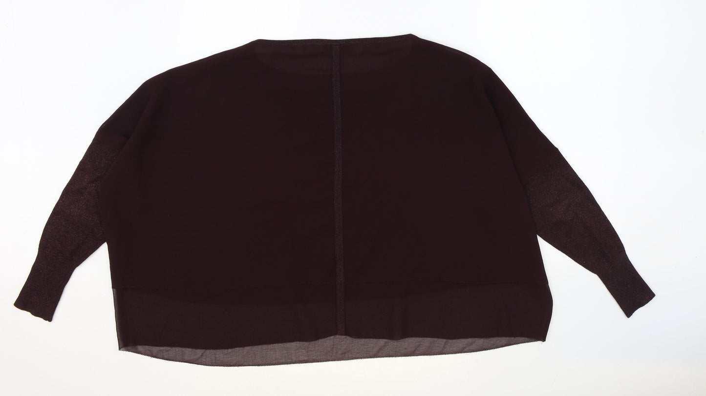 Womens UK Size 12 Mint Velvet Purple Basic T-Shirt