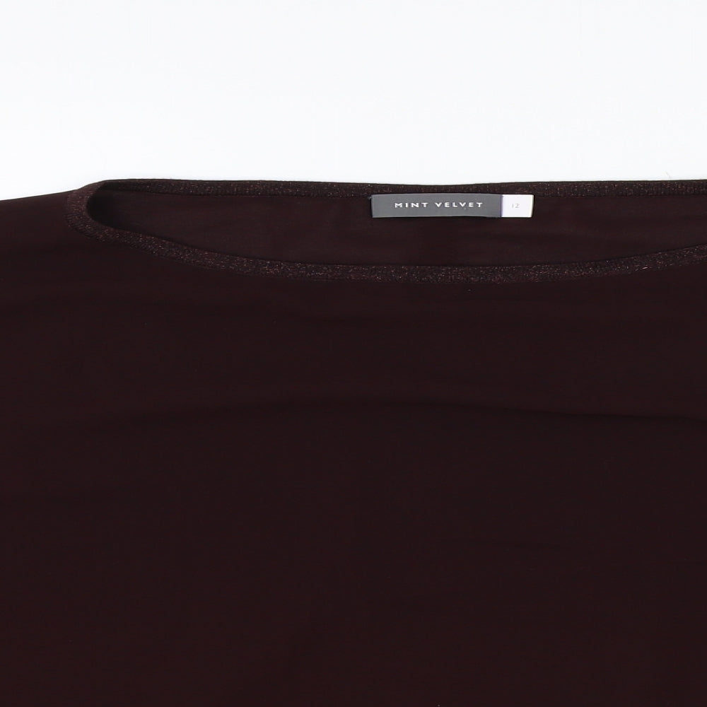 Womens UK Size 12 Mint Velvet Purple Basic T-Shirt
