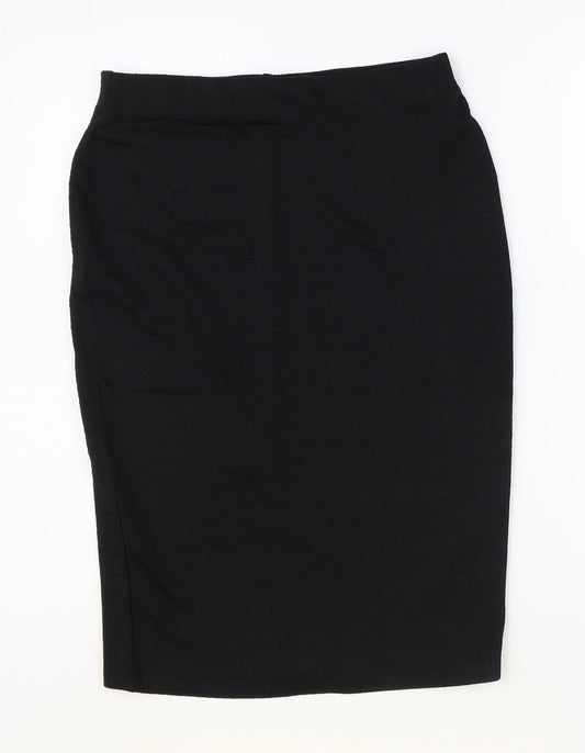 New Look Womens Black Polyester Straight & Pencil Skirt Size 10