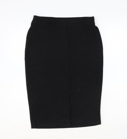 New Look Womens Black Polyester Straight & Pencil Skirt Size 10