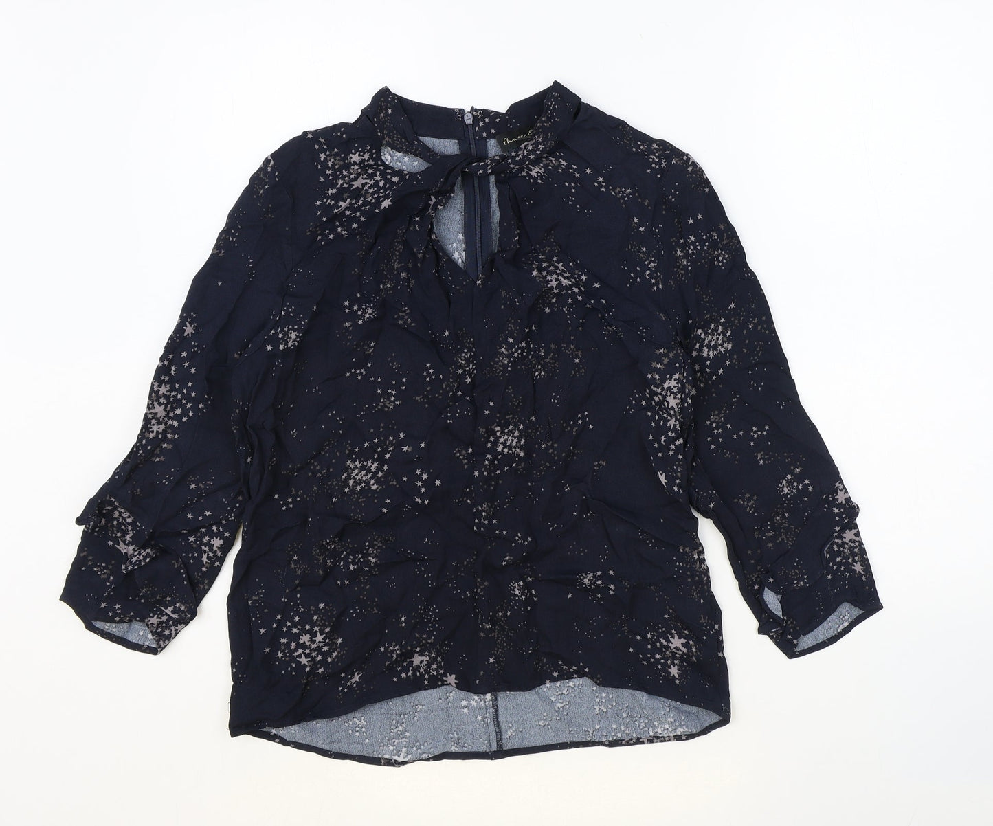 Womens UK Size 8 Phase Eight Blue Basic Blouse