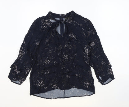 Womens UK Size 8 Phase Eight Blue Basic Blouse