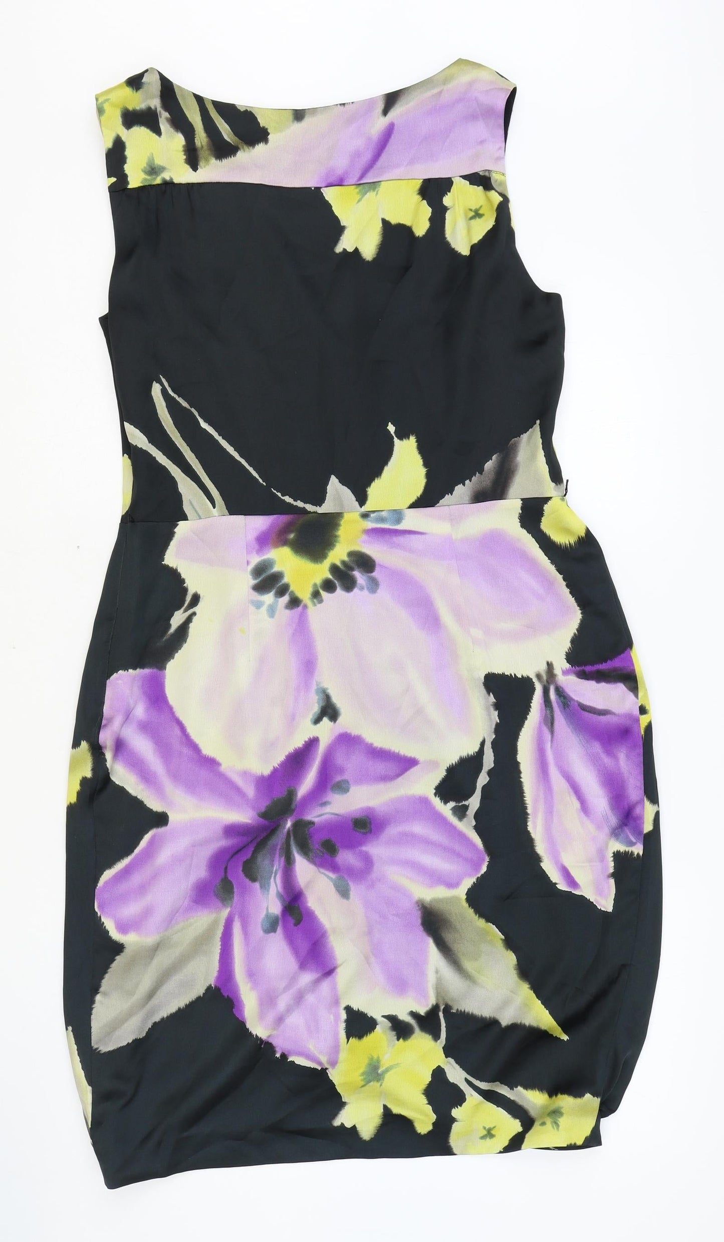 Coast Womens Multicoloured Polyester Sheath Size 12 V-Neck Zip