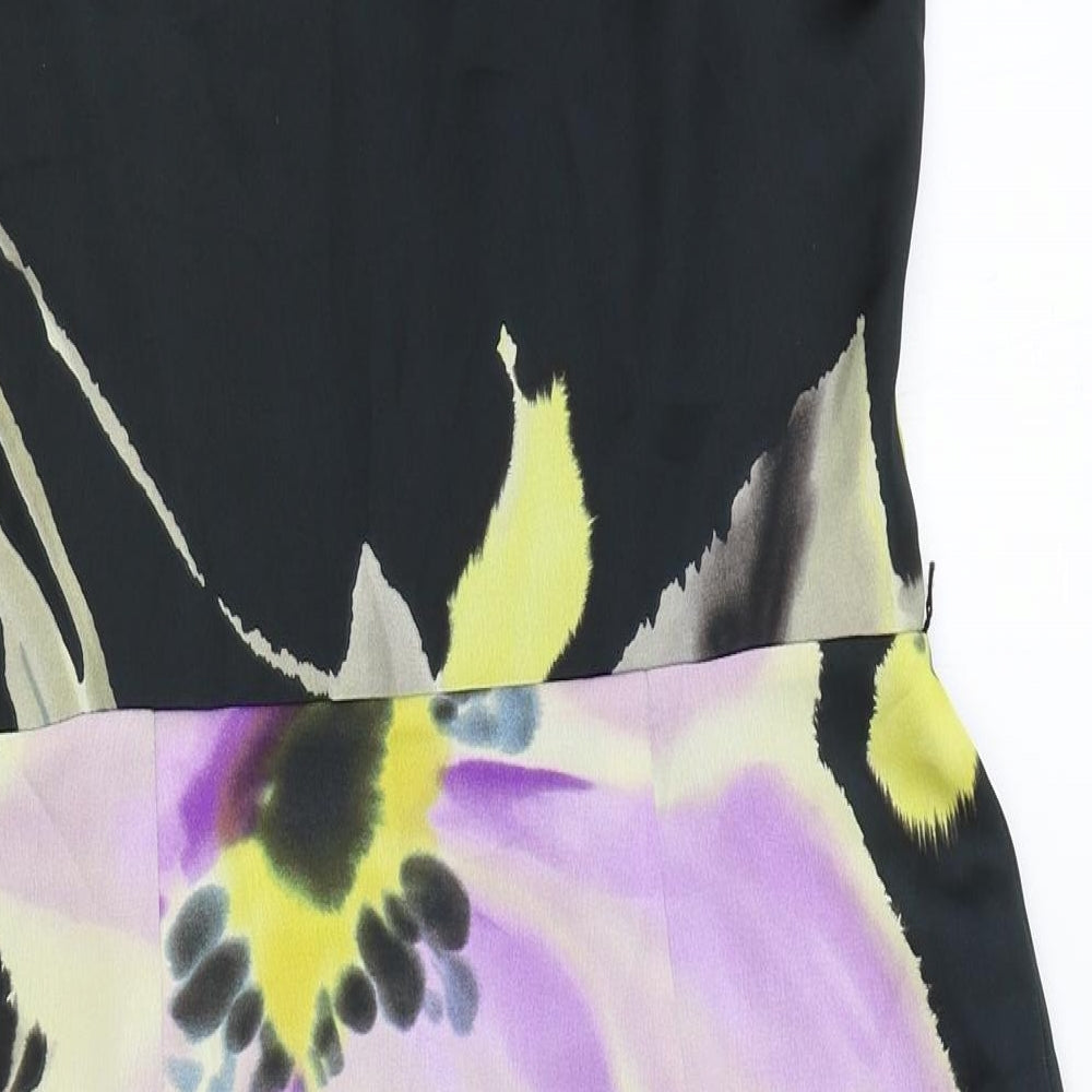 Coast Womens Multicoloured Polyester Sheath Size 12 V-Neck Zip