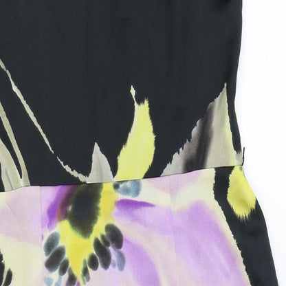 Coast Womens Multicoloured Polyester Sheath Size 12 V-Neck Zip