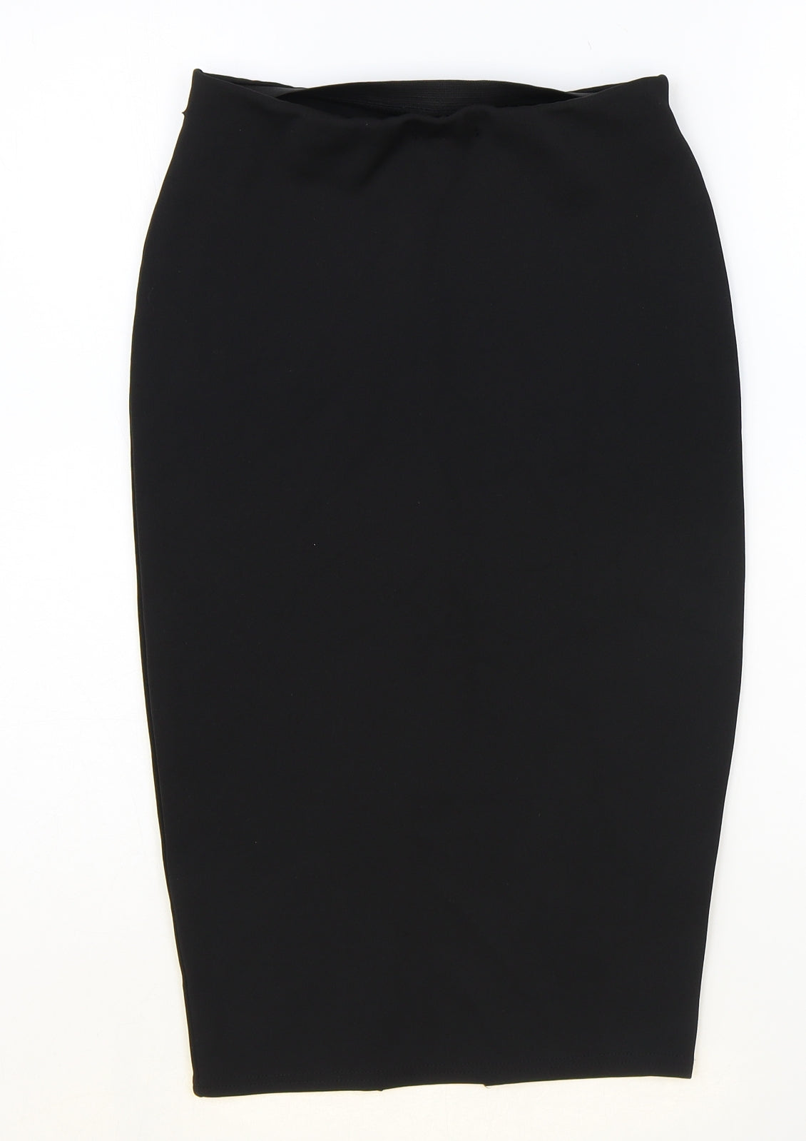 Boohoo Womens Black Polyester Straight & Pencil Skirt Size 8