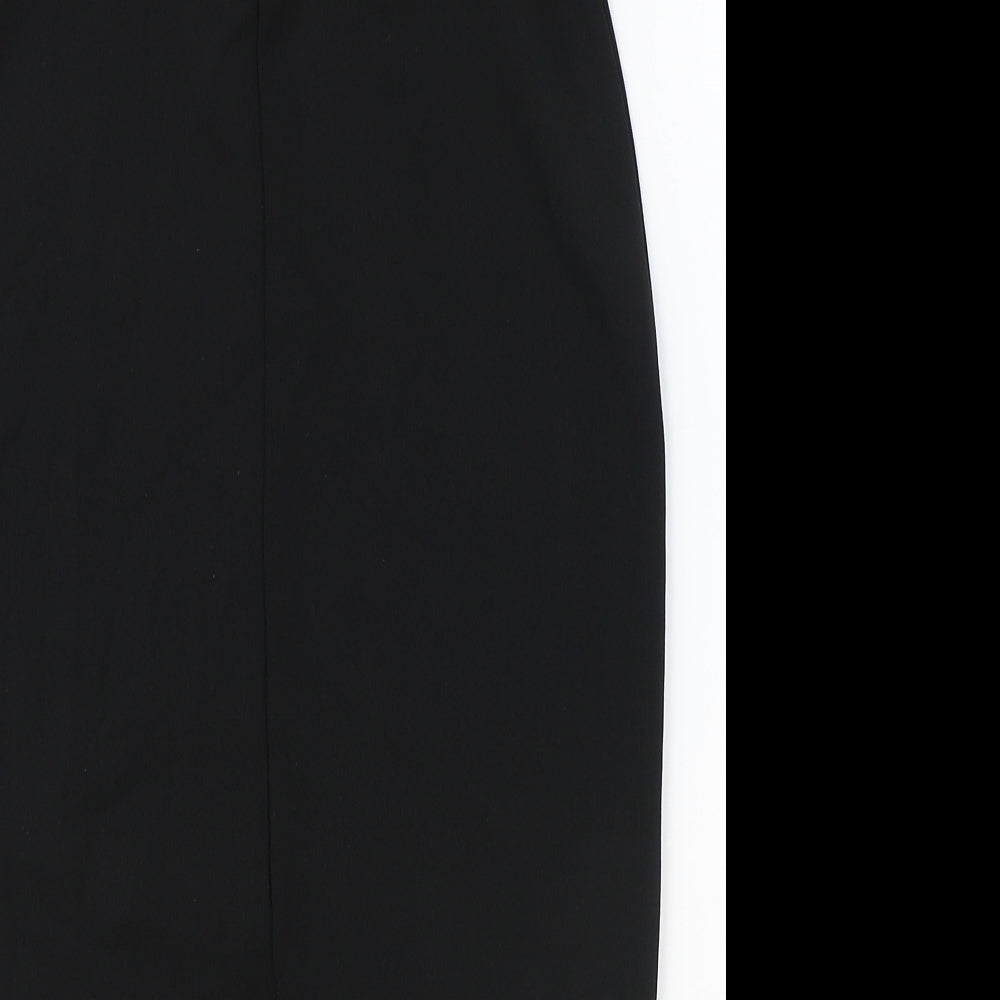 Boohoo Womens Black Polyester Straight & Pencil Skirt Size 8